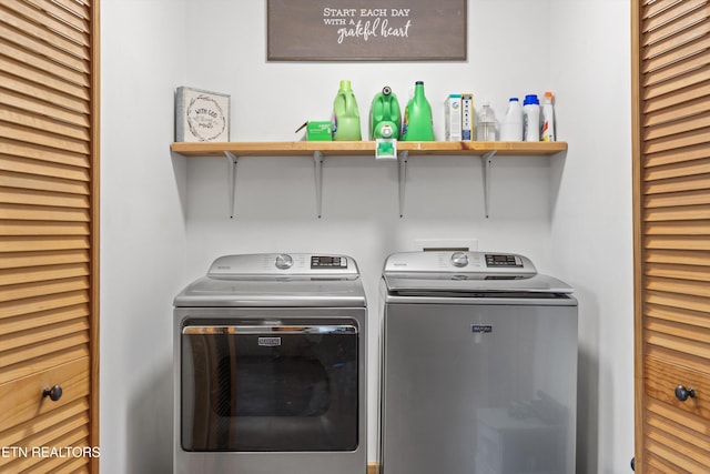 laundry area featuring laundry area and independent washer and dryer