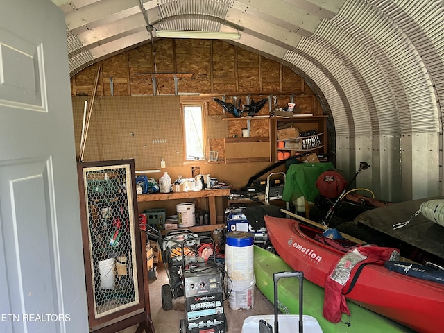 view of storage area