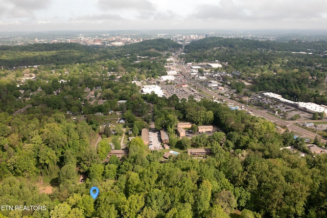 218 Jerry Ln, Knoxville, TN 37920 - aerial overview of property's location featuring a heavily wooded area