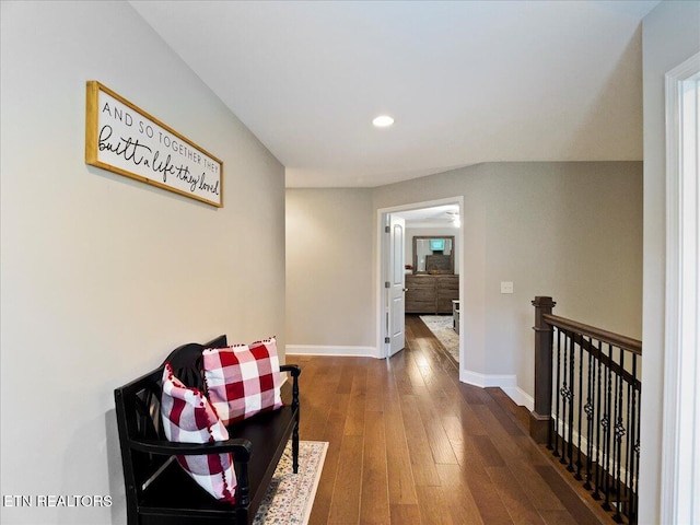 107 Mistletoeberry Rd, Oak Ridge, TN 37830 - corridor with hardwood / wood-style floors, recessed lighting, and baseboards