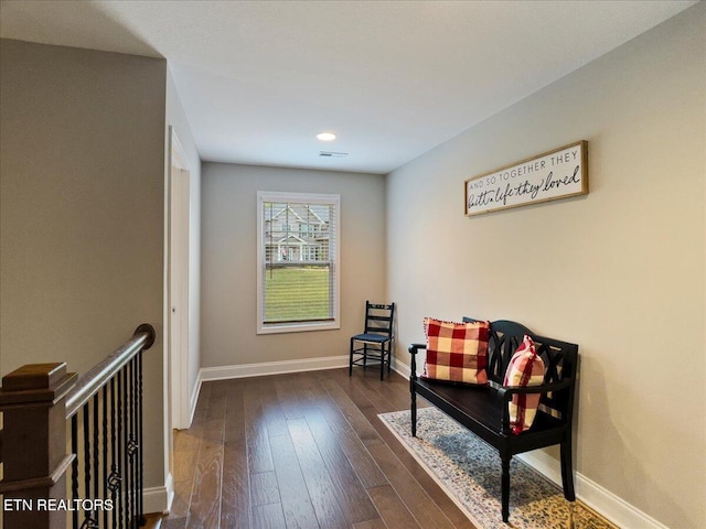 107 Mistletoeberry Rd, Oak Ridge, TN 37830 - sitting room with recessed lighting, dark wood finished floors, and baseboards