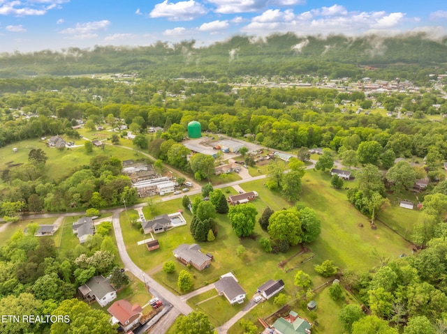 aerial view with a residential view