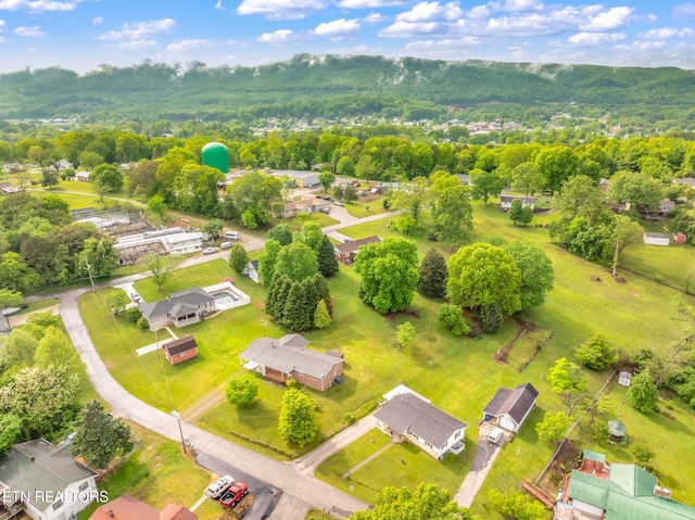 drone / aerial view with a residential view