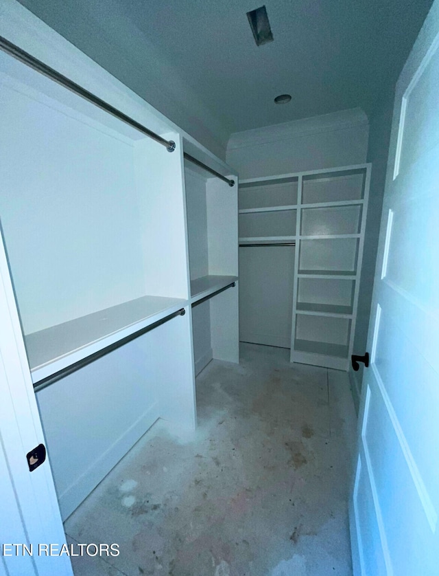 view of walk in closet