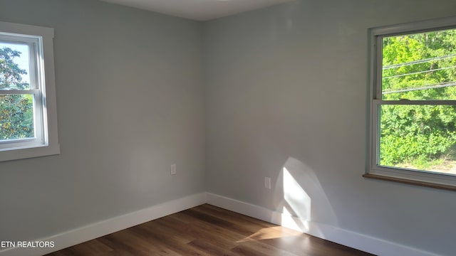 1805 Ferd Hickey Rd, Knoxville, TN 37909 - unfurnished room with baseboards and dark wood-style floors