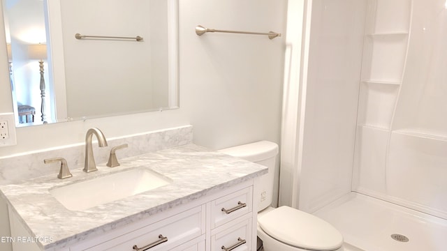 1805 Ferd Hickey Rd, Knoxville, TN 37909 - full bathroom featuring vanity, toilet, and a shower stall