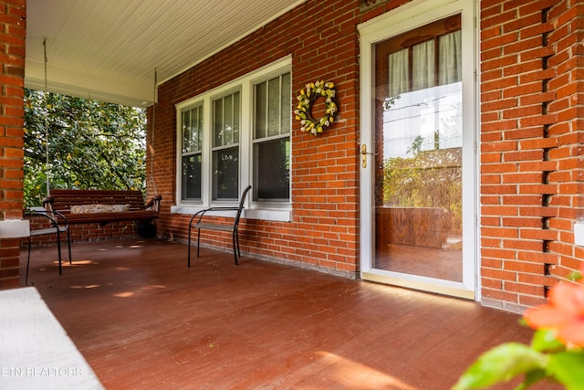 view of patio with a porch