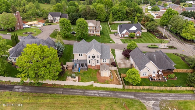bird's eye view featuring a residential view