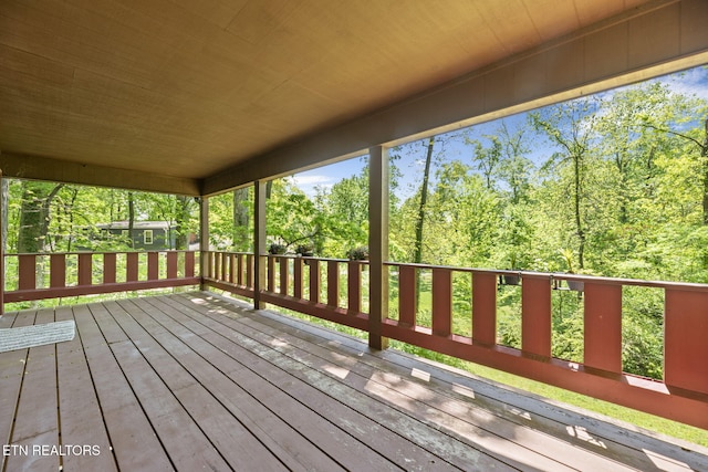 view of wooden terrace
