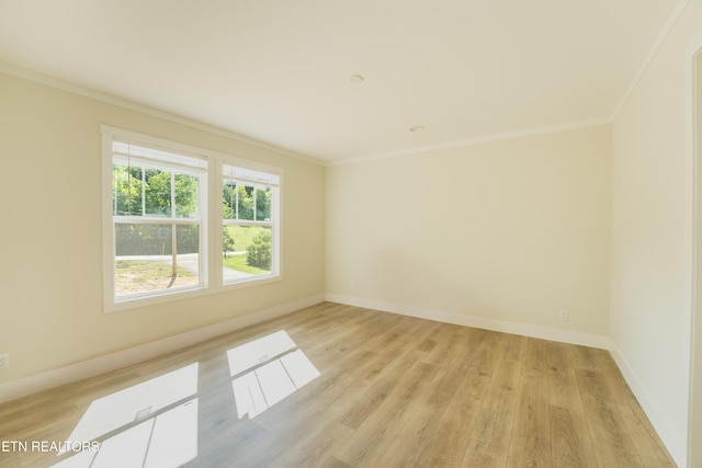 2128 Duncan Rd, Maryville, TN 37803 - spare room featuring ornamental molding, baseboards, and light wood-style flooring