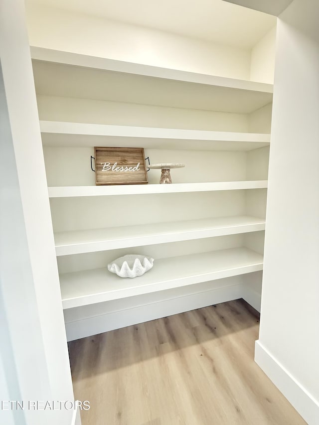interior details with baseboards and wood finished floors