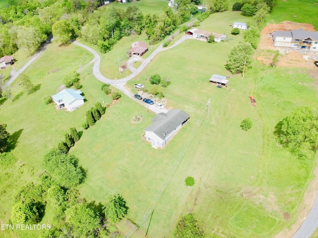 bird's eye view featuring a rural view