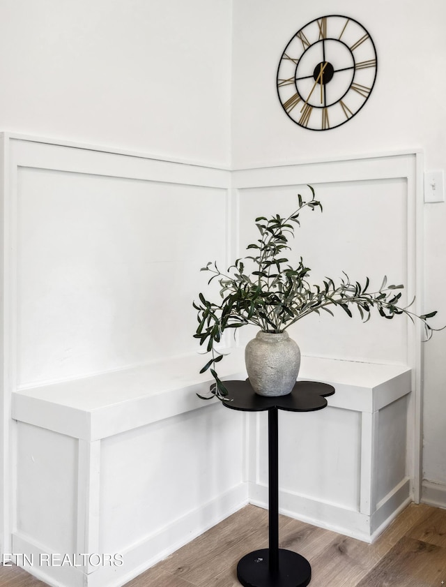 details with wood finished floors