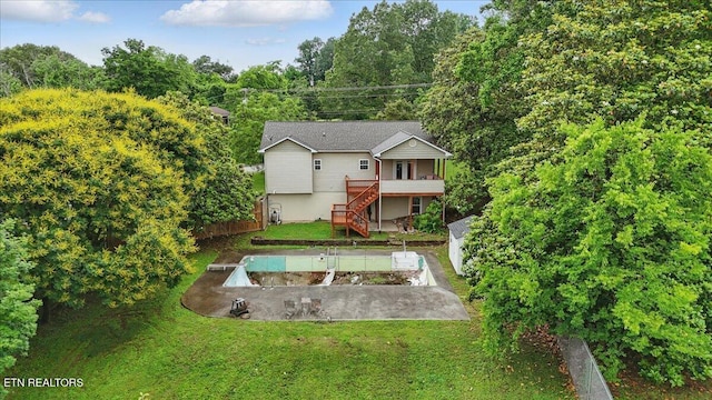 12116 W Kings Gate Rd, Farragut, TN 37934 - rear view of property featuring stairway and a patio