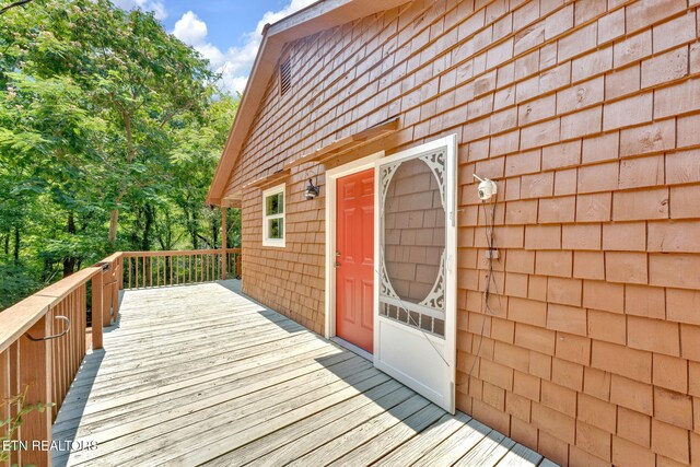 3009 Winding Way, Cosby, TN 37722 - view of wooden terrace