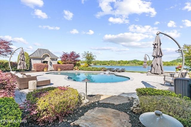 pool featuring a patio