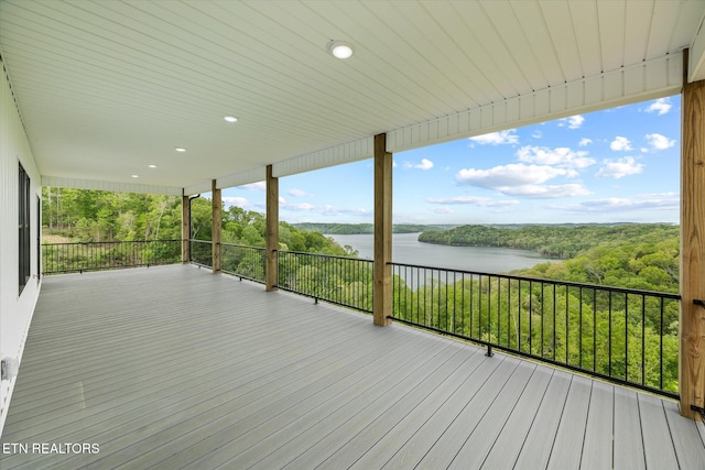 448 Taylor Rd, Byrdstown, TN 38549 - wooden deck featuring a water view