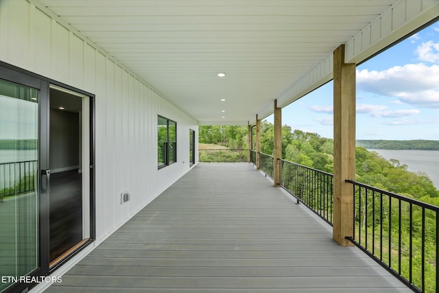 448 Taylor Rd, Byrdstown, TN 38549 - wooden deck with a water view