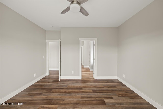 448 Taylor Rd, Byrdstown, TN 38549 - unfurnished bedroom with baseboards, ceiling fan, and wood finished floors