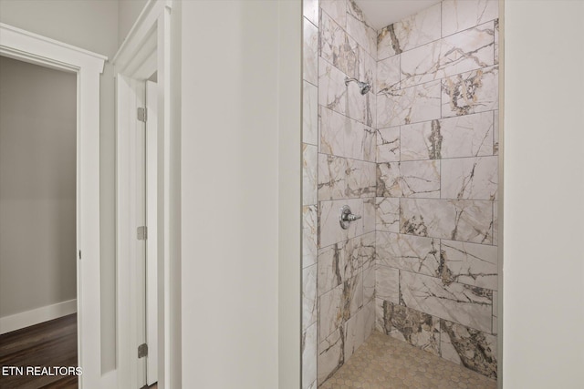 448 Taylor Rd, Byrdstown, TN 38549 - full bath featuring baseboards and a tile shower