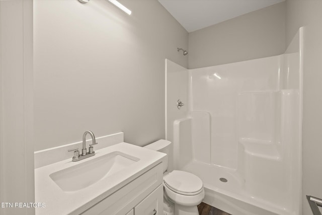 448 Taylor Rd, Byrdstown, TN 38549 - bathroom with toilet, walk in shower, and vanity