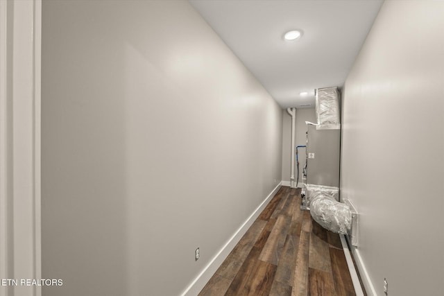 448 Taylor Rd, Byrdstown, TN 38549 - corridor featuring dark wood-type flooring, recessed lighting, and baseboards