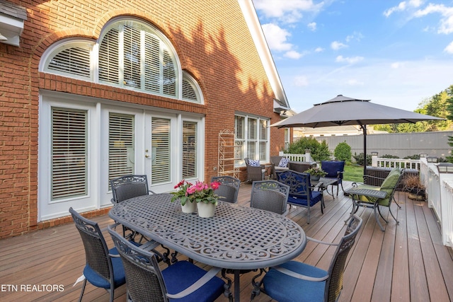 1614 Pinnacle Point Dr, Alcoa, TN 37701 - wooden terrace with outdoor dining space