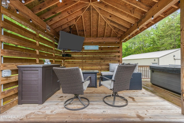 view of wooden deck