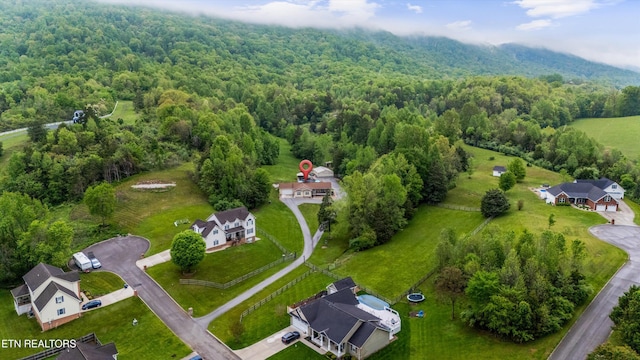 aerial view with a view of trees