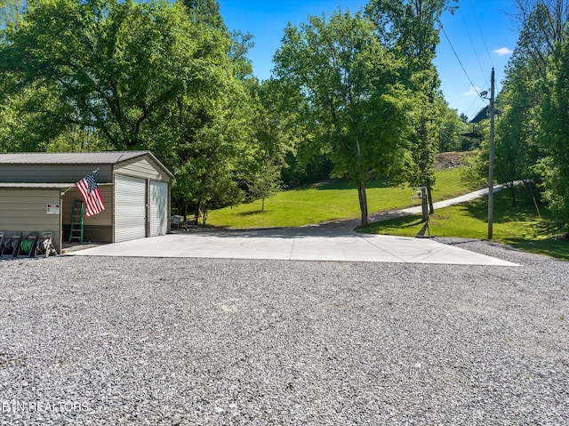 exterior space featuring driveway