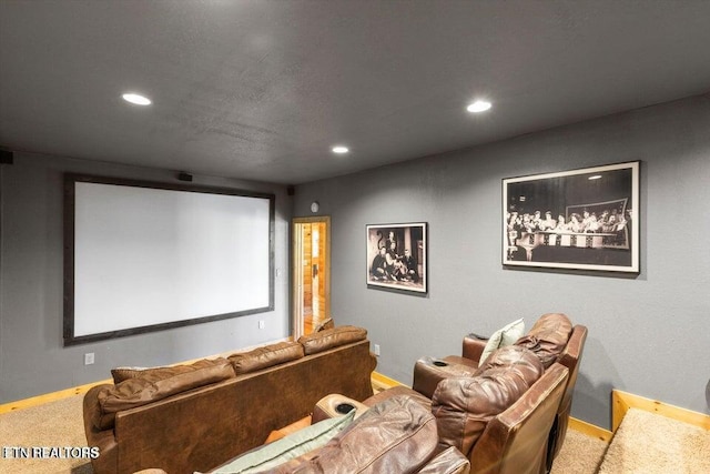 4430 Shangrila Way, Sevierville, TN 37876 - cinema featuring baseboards, recessed lighting, and carpet floors