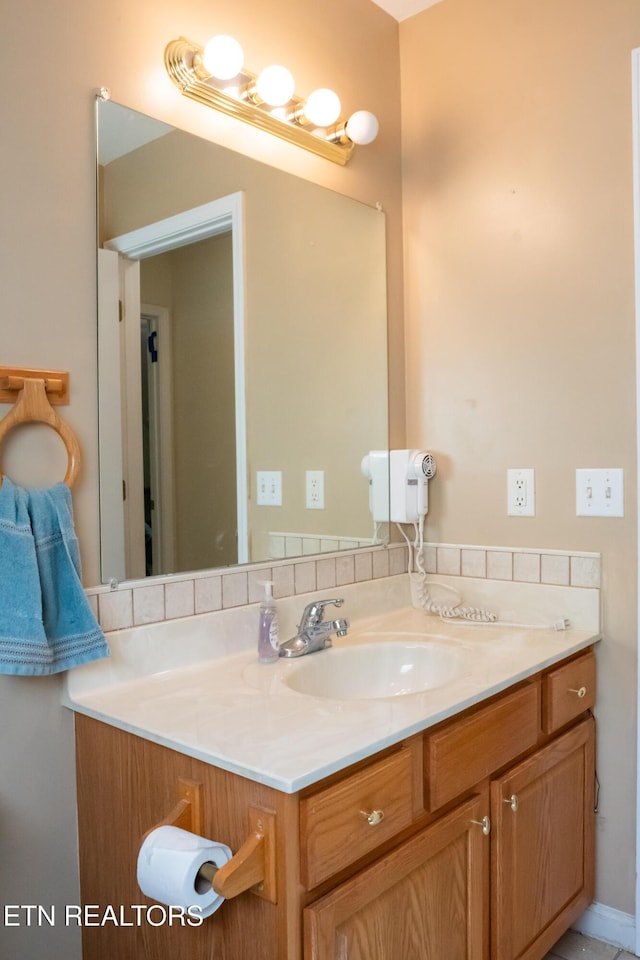 bathroom featuring vanity