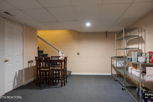 interior space featuring visible vents
