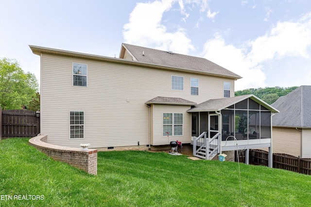 1827 Autumn Bluff Rd, Knoxville, TN 37932 - rear view of property featuring a sunroom