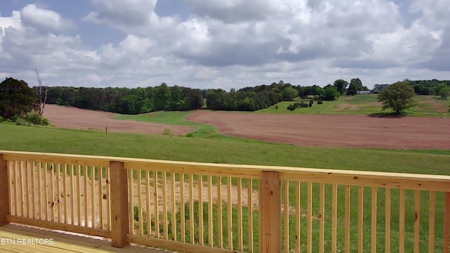 view of yard with a deck