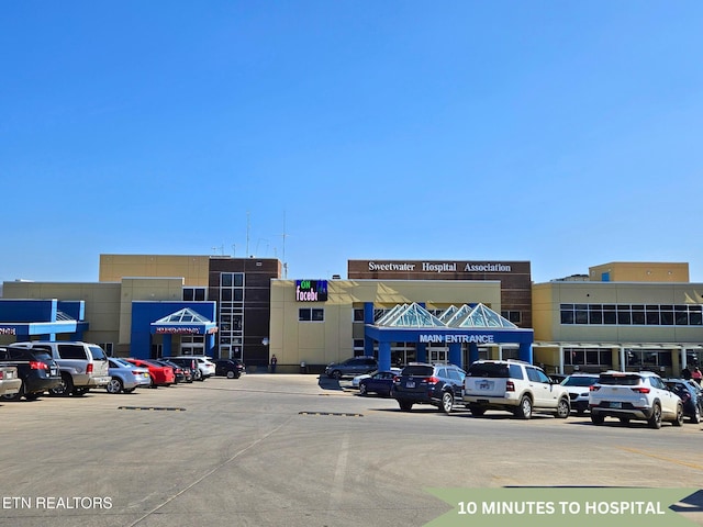 view of uncovered parking lot