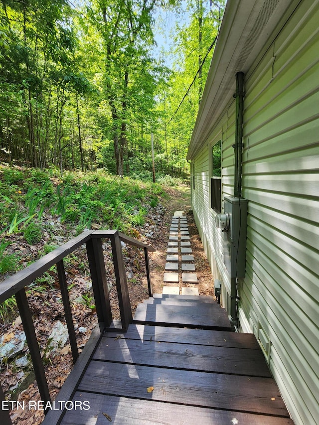 exterior space with stairs