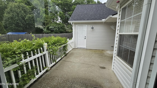 view of patio / terrace with fence