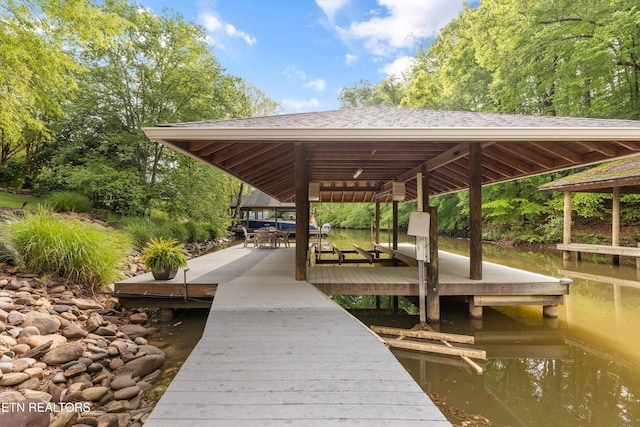 5315 Bent River Blvd, Knoxville, TN 37919 - dock featuring boat lift and a water view