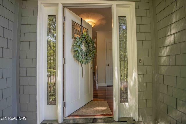 view of doorway to property