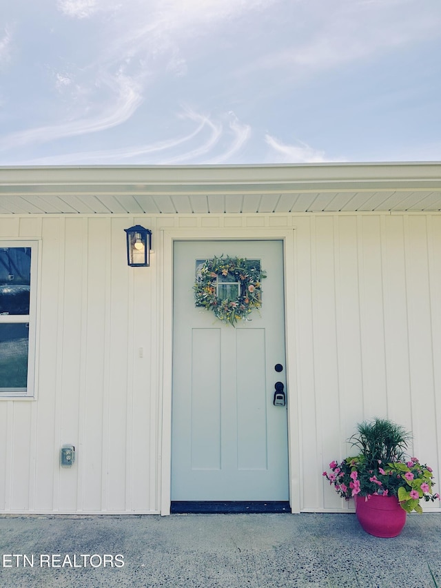 view of doorway to property