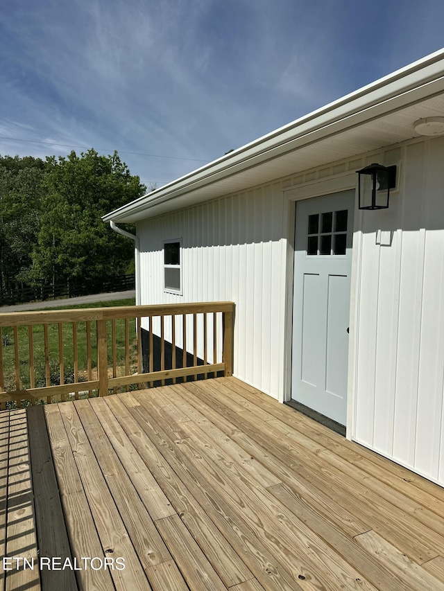 view of wooden deck