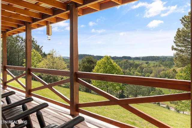 487 Fish Hatchery Rd, Sweetwater, TN 37874 - wooden deck with a forest view