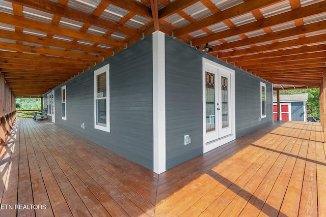 487 Fish Hatchery Rd, Sweetwater, TN 37874 - wooden deck featuring french doors