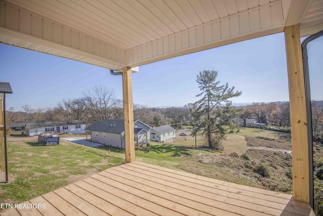 3336 Wimpole Ave, Knoxville, TN 37914 - deck with a lawn and a residential view