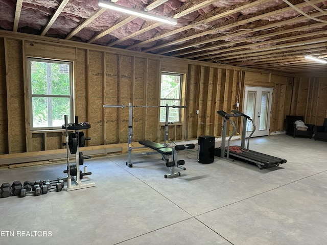 view of exercise area