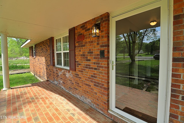 view of patio / terrace featuring covered porch