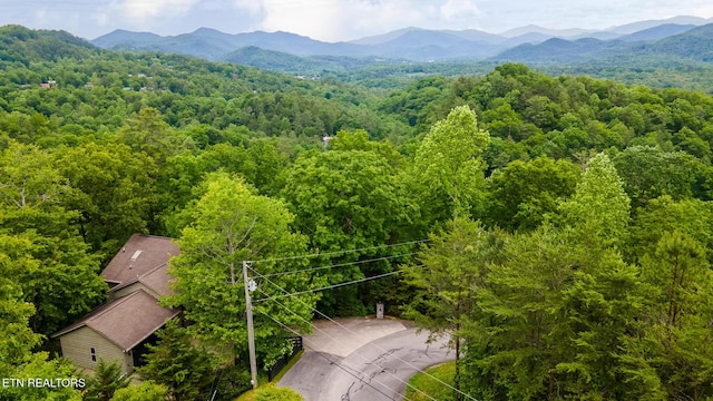 620 Hawk View Dr, Townsend, TN 37882 - drone / aerial view of a heavily wooded area and mountains