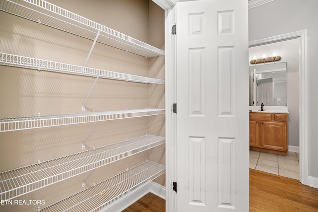 pantry featuring a sink