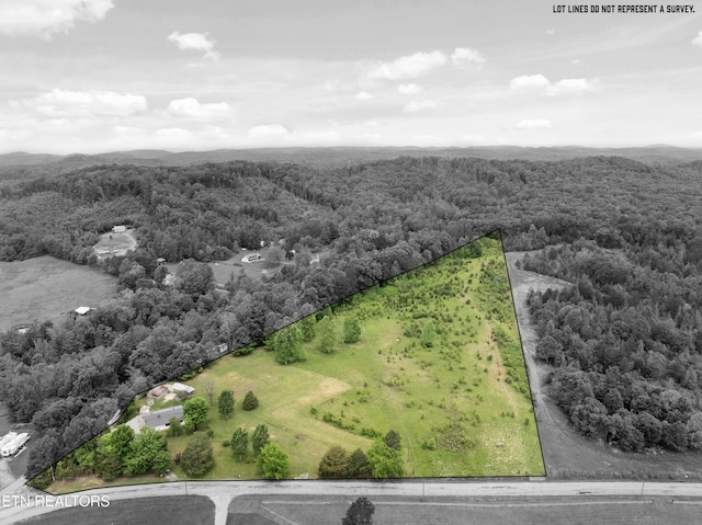 drone / aerial view with a view of trees